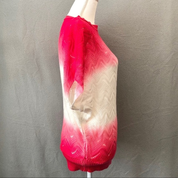 Love Culture Pink Knitted Short Sleeve Top Women’s M/L - Picture 4 of 12